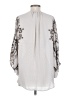 BCBGMAXAZRIA 100% Polyester Ivory Silver 3/4 Sleeve Blouse Size S - photo 2