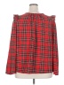 Shein Curve Plaid Red Long Sleeve Blouse Size 18 Plus (3) - photo 2