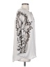 BCBGMAXAZRIA 100% Polyester Ivory Silver 3/4 Sleeve Blouse Size S - photo 4