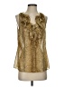 AK Anne Klein 100% Polyester Gold Sleeveless Blouse Size S - photo 1