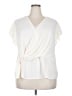 Torrid Ivory Short Sleeve Blouse Size 2X Plus (2) - photo 1