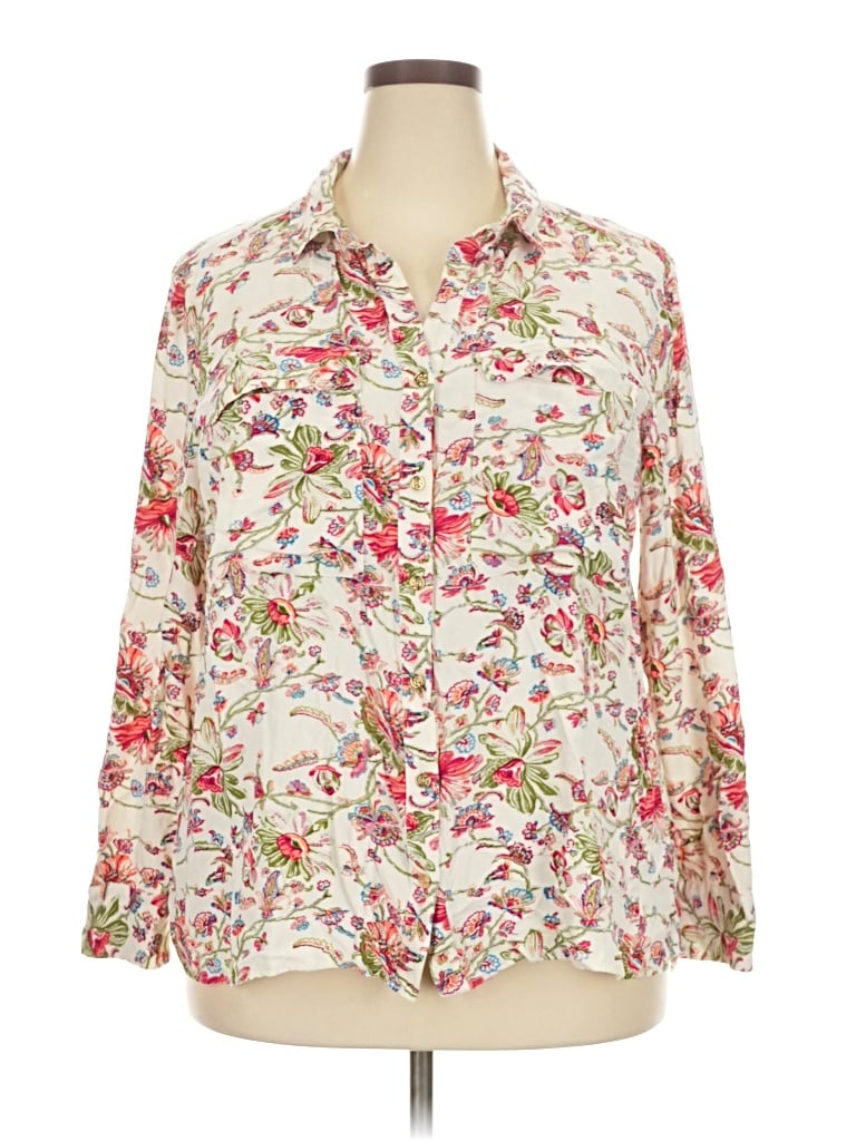 Pre-owned C. Wonder Long Sleeve Button Down Shirt In Ivory