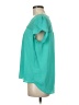 Meraki 100% Polyester Teal Short Sleeve Blouse Size M - photo 5