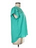 Meraki 100% Polyester Teal Short Sleeve Blouse Size M - photo 4