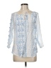 Fred David Blue 3/4 Sleeve Blouse Size M - photo 1