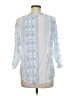 Fred David Blue 3/4 Sleeve Blouse Size M - photo 2