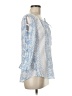Fred David Blue 3/4 Sleeve Blouse Size M - photo 4
