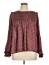 Dear John 100% Polyester Burgundy Long Sleeve Blouse Size XL - photo 1