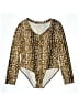 MANGOPOP Collection Animal Print Gold Bodysuit Size XXL - photo 1