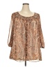 Apt. 9 100% Polyester Brown 3/4 Sleeve Blouse Size 3X - photo 1