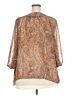 Apt. 9 100% Polyester Brown 3/4 Sleeve Blouse Size 3X - photo 2