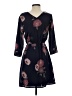 Collective Concepts 100% Polyester Floral Blue Casual Dress Size XS - photo 2