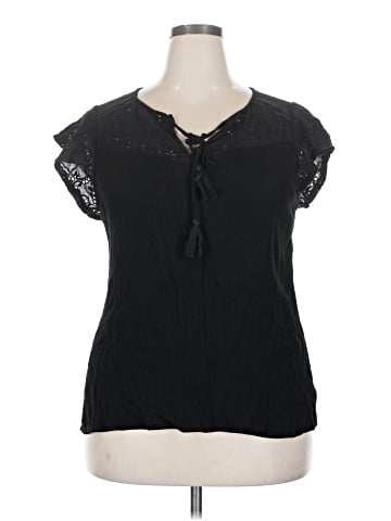 Indigo Rose Short Sleeve Blouse (view 1)
