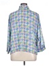 Potpourri Designs Color Block Blue 3/4 Sleeve Button-Down Shirt Size XL (estimated) - photo 2