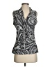 White House Black Market Silver Sleeveless Blouse Size S - photo 1