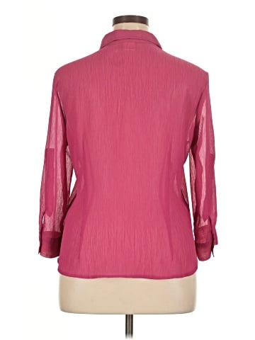 Emma James 3/4 Sleeve Button-Down Shirt (view 2)