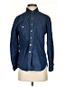 Cailey 22 100% Cotton Blue Long Sleeve Button-Down Shirt Size S - photo 1