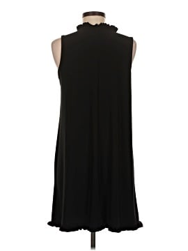 blue dress for baby girl Modal Square Neck Long Sleeve Mini Dress in Black - XL