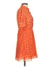 Zara 100% Polyester Orange Casual Dress Size XS - photo 4