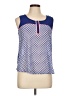 Mine 100% Polyester Blue Sleeveless Blouse Size L - photo 1