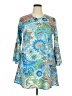 Unbranded 100% Polyester Paisley Blue Casual Dress Size XXL - photo 1