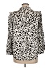 J.Crew 100% Polyester Animal Print Ivory Long Sleeve Blouse Size M - photo 2