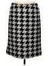 Talbots 100% Polyester Houndstooth Black Casual Skirt Size 6 - photo 1