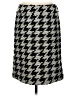 Talbots 100% Polyester Houndstooth Black Casual Skirt Size 6 - photo 2