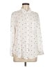 Rails 100% Rayon Hearts Ivory Long Sleeve Button-Down Shirt Size M - photo 1