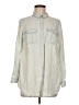 LUXE 100% Tencel Lyocell Silver Long Sleeve Button-Down Shirt Size M - photo 1