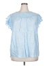 Siren Lily 100% Polyester Blue Short Sleeve Blouse Size 3X - photo 1