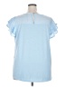 Siren Lily 100% Polyester Blue Short Sleeve Blouse Size 3X - photo 2