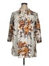 Shein Floral Gray 3/4 Sleeve Blouse Size XL - photo 1