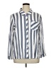 P.S. Kate Stripes Blue Long Sleeve Button-Down Shirt Size 1X - photo 1