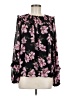 CeCe 100% Polyester Floral Black Long Sleeve Blouse Size M - photo 1