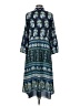 Cara Cara 100% Polyester Paisley Blue Casual Dress Size XS - photo 2