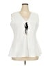 Elvi Ivory Sleeveless Blouse Size 22 - photo 1