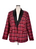 ELOQUII 100% Polyester Plaid Red Blazer Size 20 - photo 1