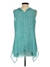 Fever 100% Polyester Teal Sleeveless Blouse Size S - photo 2
