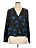 Parker Floral Black Long Sleeve Blouse Size XL - photo 1