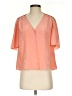 Joie 100% Silk Orange Short Sleeve Silk Top Size S - photo 1
