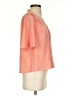 Joie 100% Silk Orange Short Sleeve Silk Top Size S - photo 4