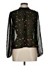 I Love H81 100% Polyester Black Long Sleeve Blouse Size L - photo 1