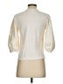 S'edge 100% Cotton Metallic Ivory 3/4 Sleeve Blouse Size S - photo 2