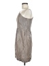 J.Crew 100% Silk Metallic Gray Cocktail Dress Size 6 - photo 5