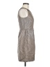J.Crew 100% Silk Metallic Gray Cocktail Dress Size 6 - photo 4