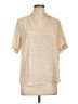Fun2Fun Tan Short Sleeve Blouse Size L - photo 1