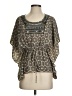 Miami 100% Polyester Gray 3/4 Sleeve Blouse Size S - photo 1