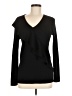 Lafayette 148 New York Black Long Sleeve Top Size M - photo 1