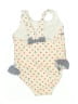Little Me 100% Polyester Hearts Ivory One Piece Swimsuit 12-18 MO / 18 MO - photo 2